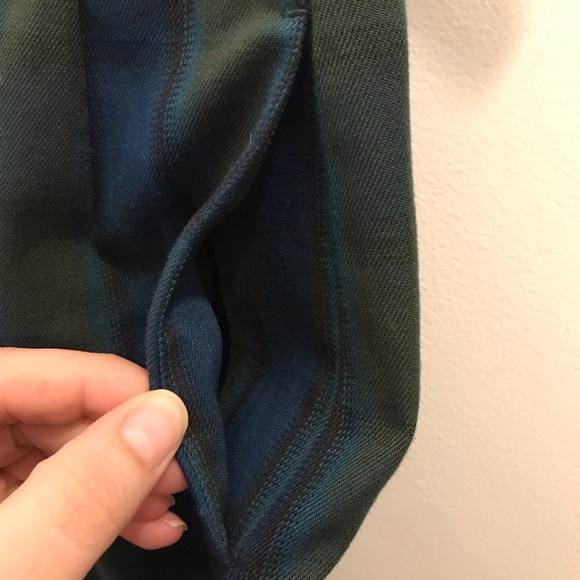 MOUSSY Plaid Skirt 1 Small blue green a-line pockets - Picture 4 of 9